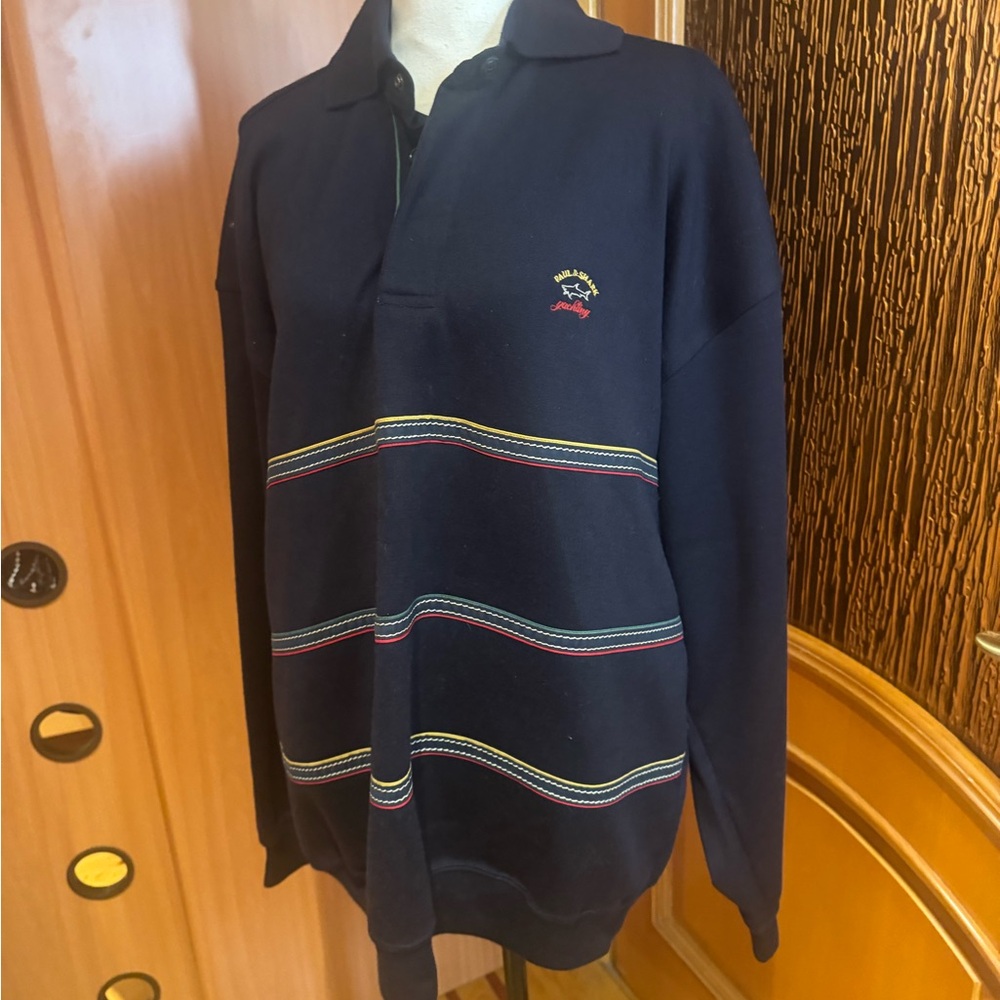 Paul & Shark men’s Navy Blue Yachting Polo sweater Sz XXL